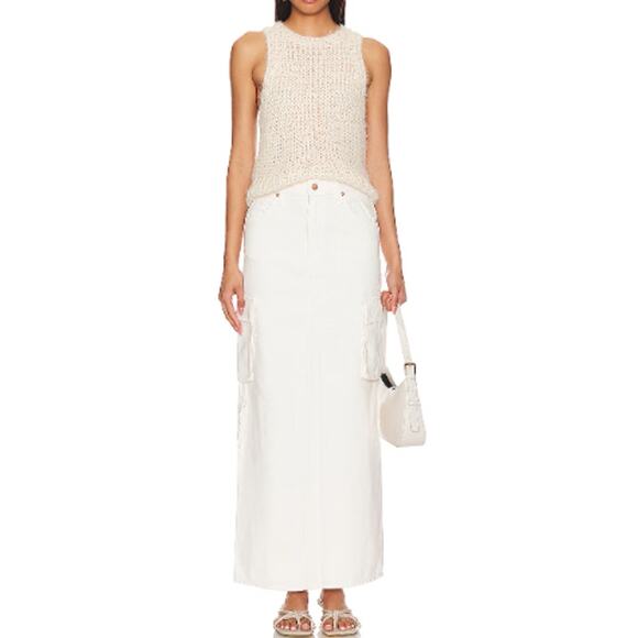 New ~ MOTHER DENIM ~ The Fun Dip Cargo Skirt Size 28 - Picture 10 of 10